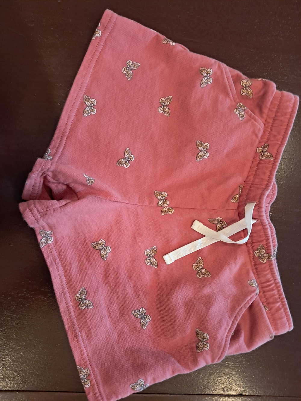 Carter's Rose Pink Butterfly Drawstring Shorts